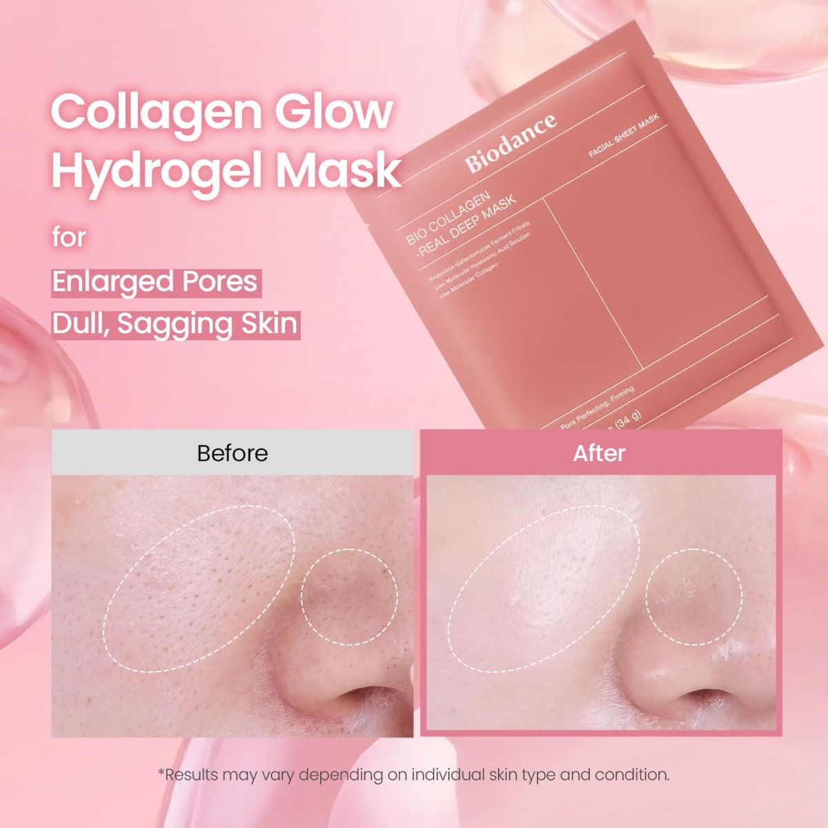Biodance Bio Collagen Real Deep Mask, Hydrogel Sheet, 34g x 4 — detalle 2