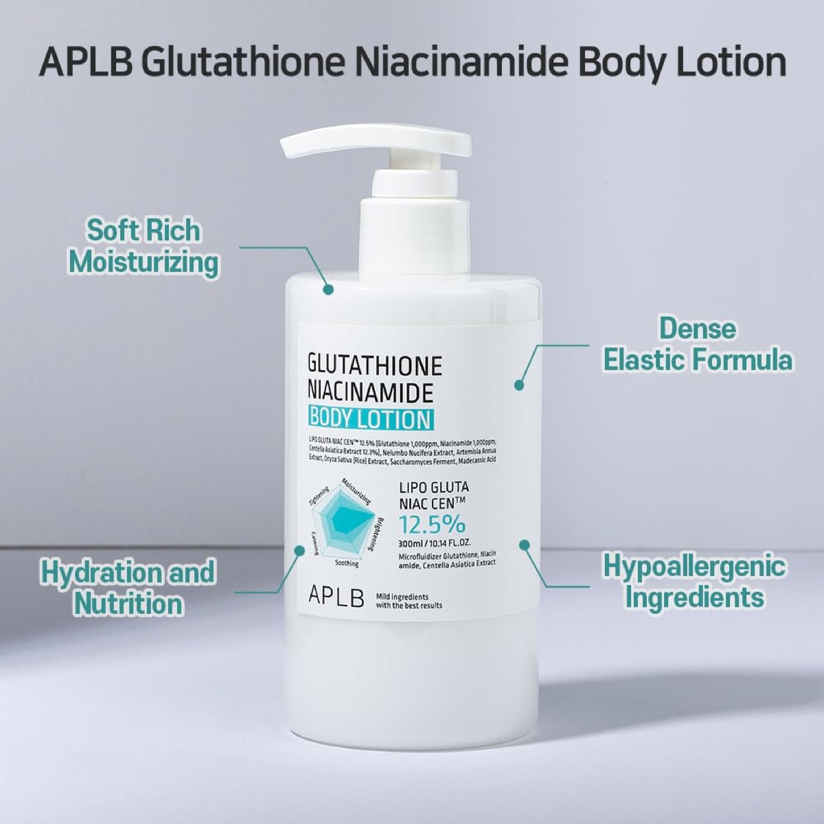 APLB Glutathione Niacinamide Body Lotion 300ml — detalle 5