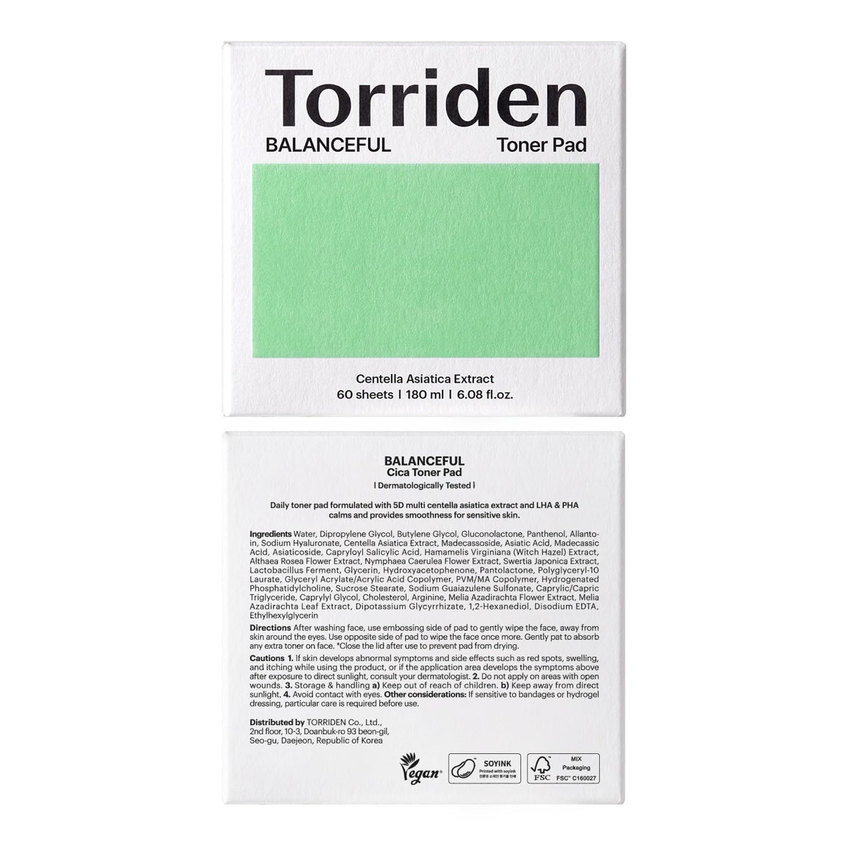 Torriden Balanceful Toner Pad 60 pads, 180ml — detalle 8