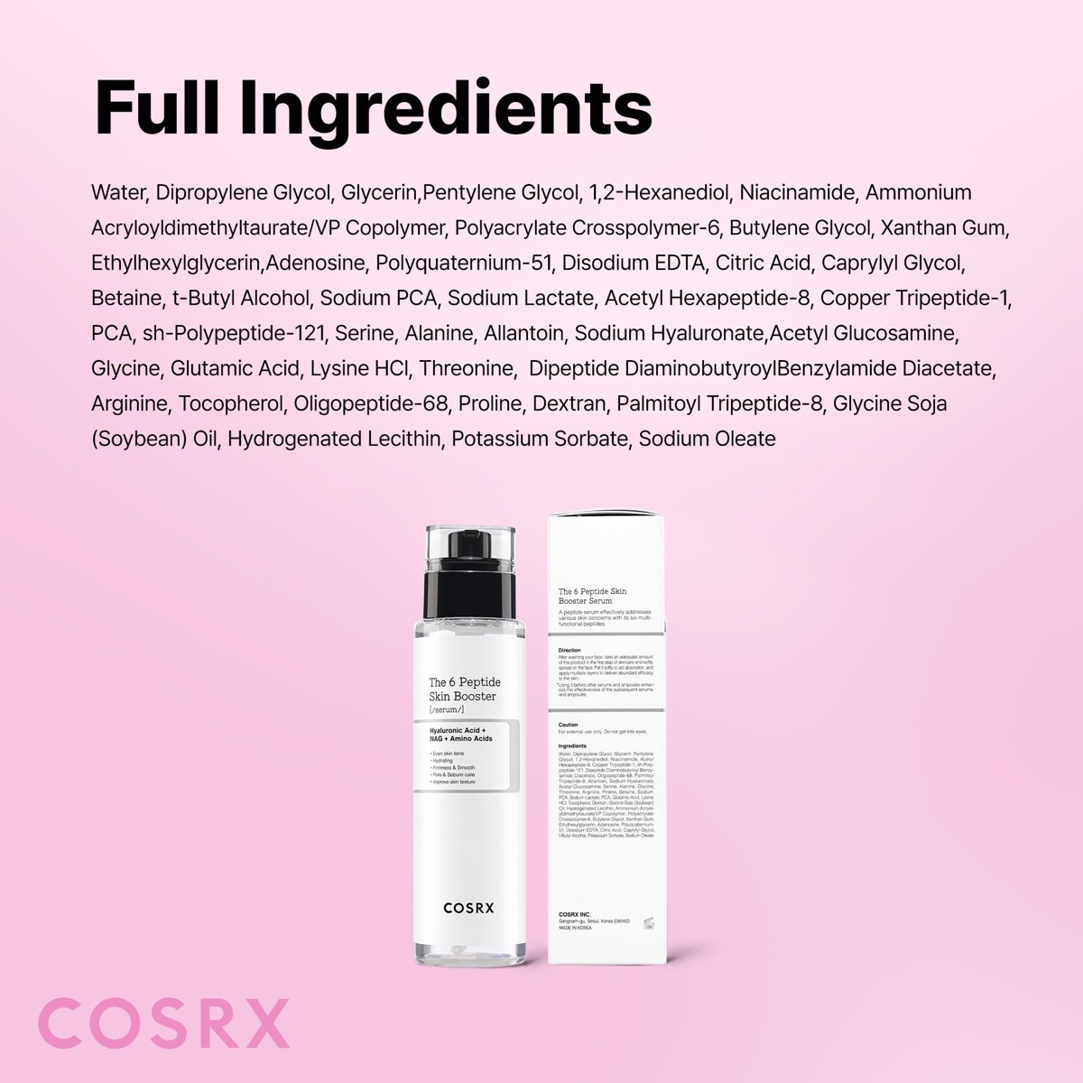 COSRX The 6 Peptide Skin Booster Serum 150ml — detalle 8